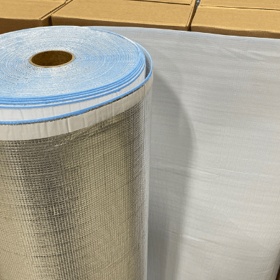 BlueTex™ Pro 2mm 50" Wide Foil/White + Foam insulation - 700 SQ FT BACK IN STOCK MAY 21st