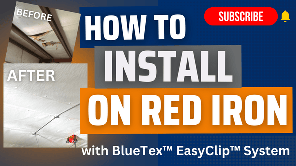 BlueTex Easy Clip Insulation Installation Page for Red Iron Steel Buildings