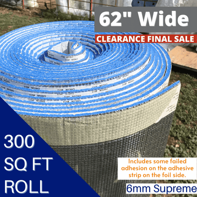 *Clearance* Insulation - 6mm Supreme 62" Wide Foil/White