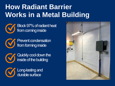 How radiant barrier works in a metal building 