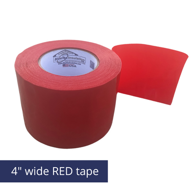 4" Red Vapor Barrier Construction Tape