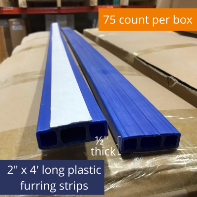 4' HDPE Furring Strip Spacers - 75 count box – BlueTex Insulation