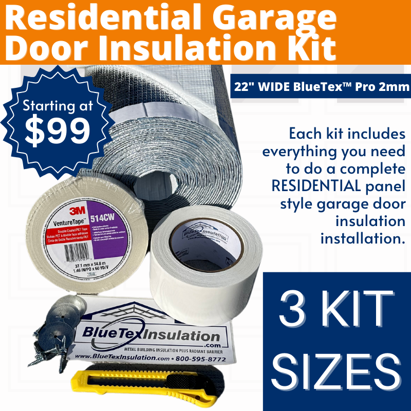 BlueTex 2mm Pro 22-inch Residential Garage Door Insulation Kit