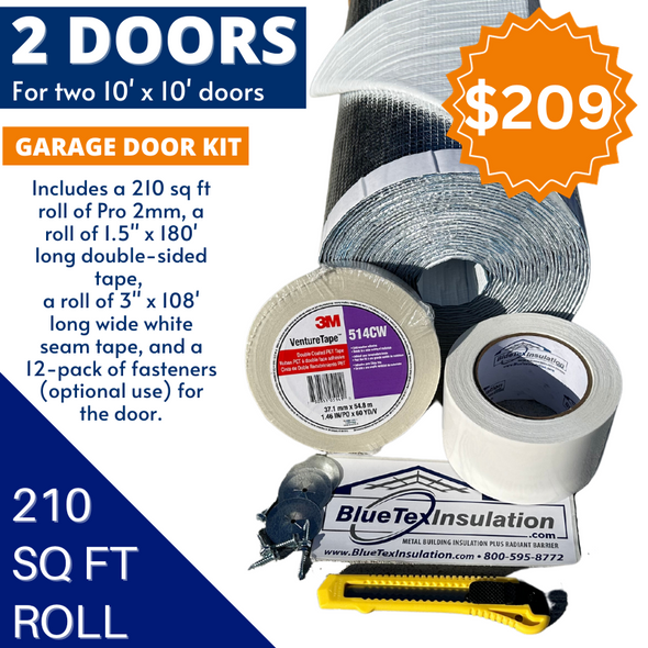 BlueTex™ 50" Wide Pro Roll Up Garage Door Kit