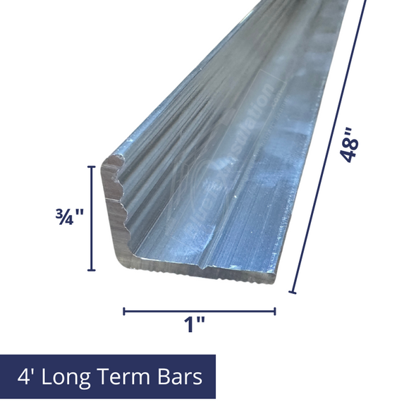 48" Wide Aluminum Term Bars for BlueTex™ Cover System