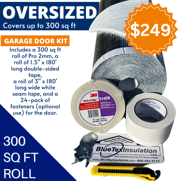 BlueTex™ 50" Wide Pro Roll Up Garage Door Kit