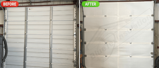 BlueTex™ 50 Wide Pro Roll Up Metal Garage Door Kit – BlueTex Insulation
