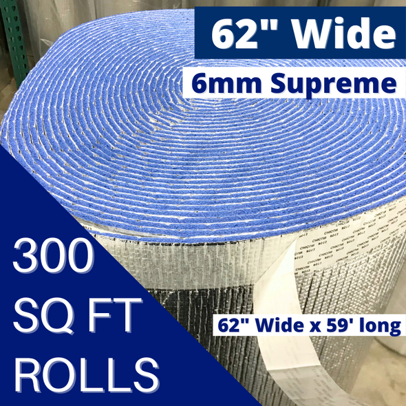 BlueTex™ Supreme 6mm 62" Wide Foil/White + Foam insulation - 300 sq ft