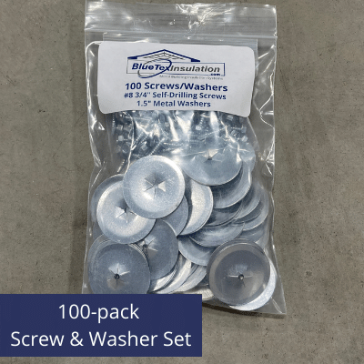 Metal Screws & Locking Washers 100-Pack