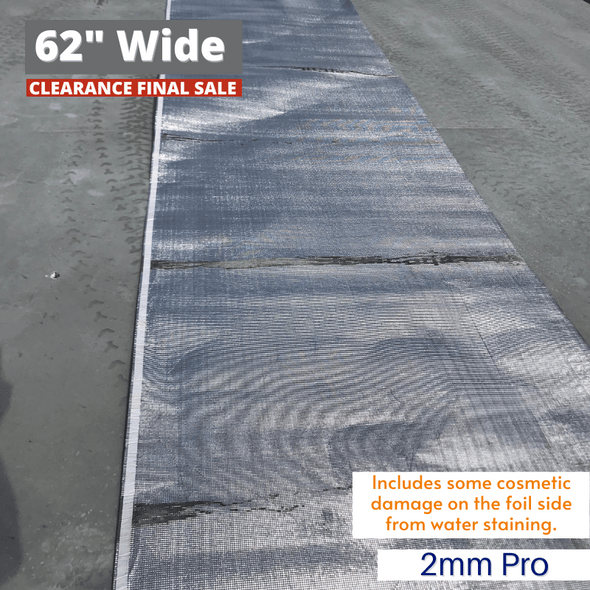*Clearance* Insulation - 2mm Pro 62" Wide Foil/White